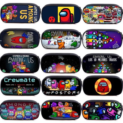 New among us game single layer pencil case polyester large