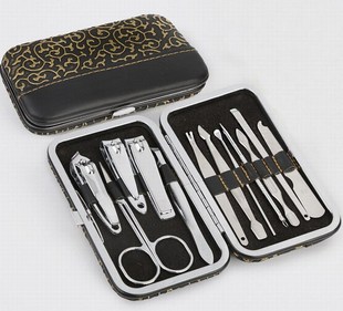 12Pcs Stainless Steel Manicure Pedicure Set Nail Scissors Cl
