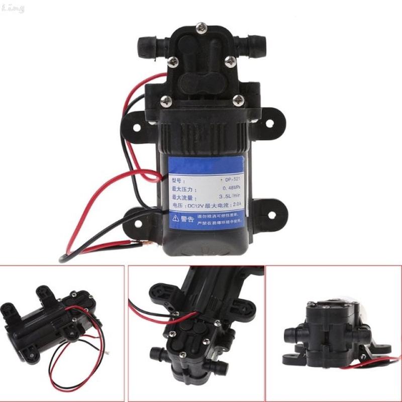 DC 12V 3.5L/Min 0.48MPa 70 PSI Diaphragm High Pressure Self