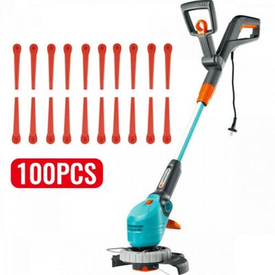 100Pcs Brushcutter Plastic Blades Grass Trimmer Head 适用于