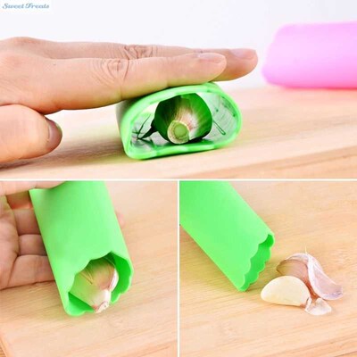 Silicone Garlic Press Roller Tube Peeler Peeling