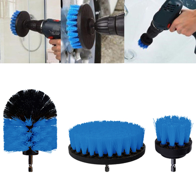 3PCS Power Scrubber Drill Brush + 1 Car Tire Polish Pad Buff