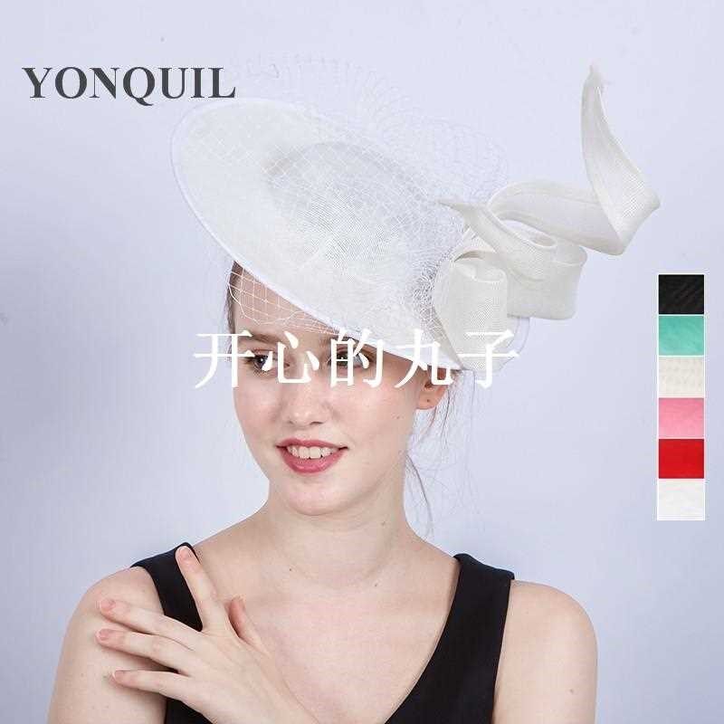 2017 New design 30CM big fascinator hats on hair clips bows