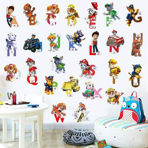 Hot Cartoon 3D Paw Patrol Wall ers  Kindergarten Kids Room B