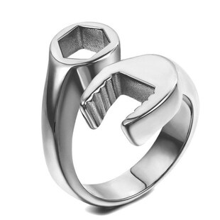 Biker Ring Mechanic Wrench Adjustable Stereoscopic Finger