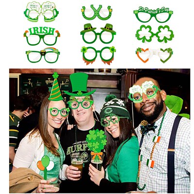 St. Patricks Day Photo Booth Props Glasses Decor Irish Part