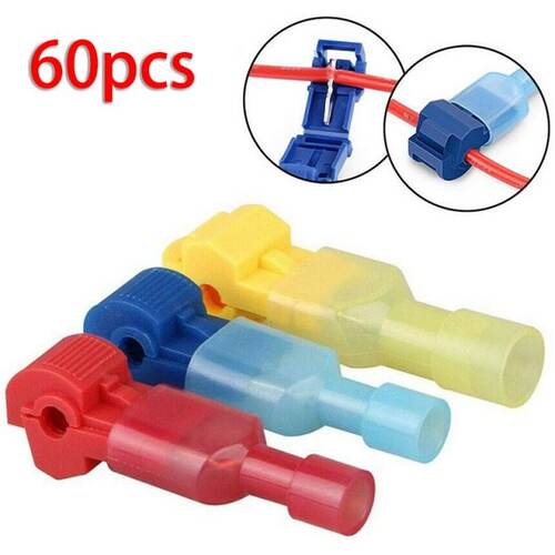 60PCS Quick Splice Wire Terminal Connectors Combo Kit Insula