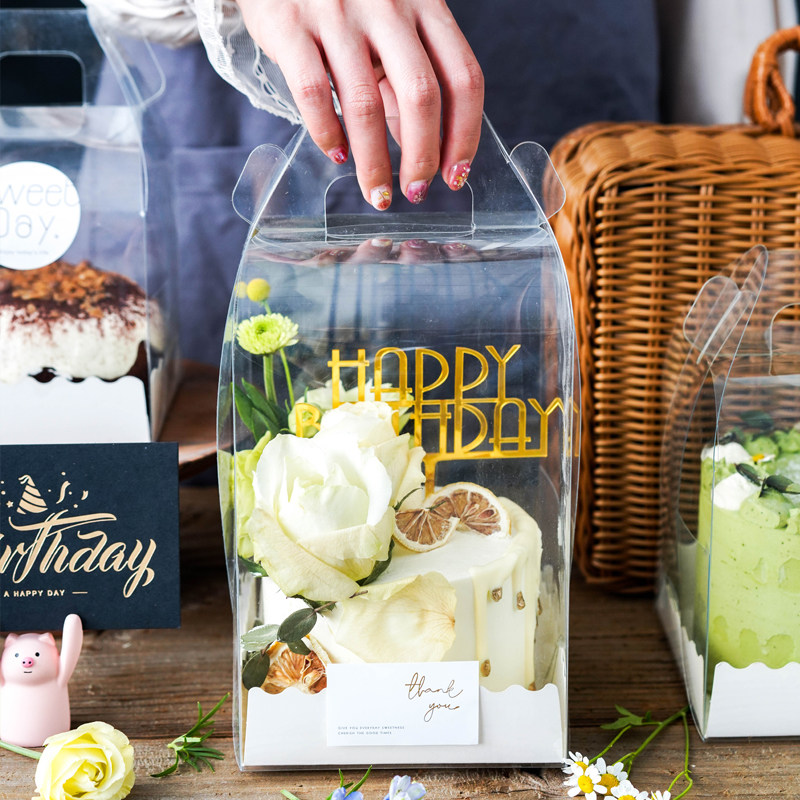 520 cake box transparent 345 inch portable transparent Chees