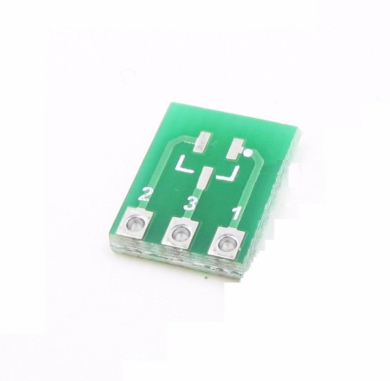 10pcs New Double-Side SMD SOT23-3 to DIP SIP3 Adapter PCB Bo