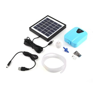 Solar Powered DC Charging Oxygenator Fishing Air Pump Water