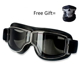 motorcycle goggles PU leaher  mask glasses skiing snow men w