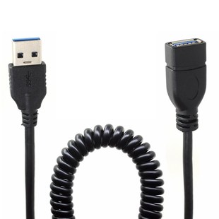 Spiral Coil USB Cable USB 3.0 Male to Female Extension Cord
