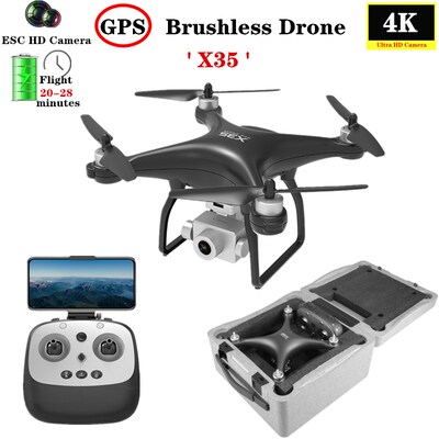 GPS Drone 4K HD Camera X35 Pro with Three Axis Gimbal GPS B