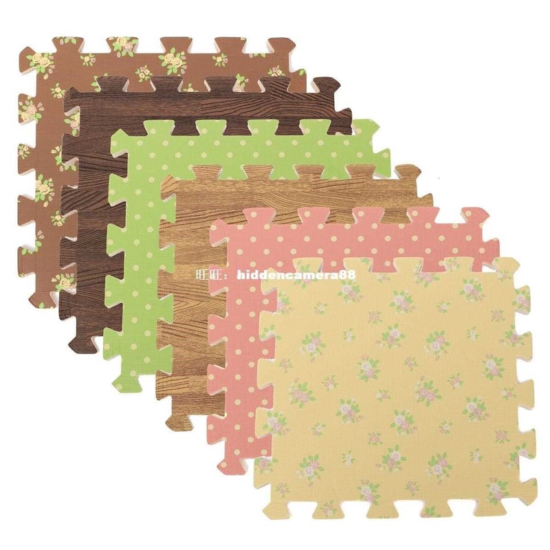 High Grade 9pcs/pack EVA Foam Mats Imitation Wood Floor Puzz