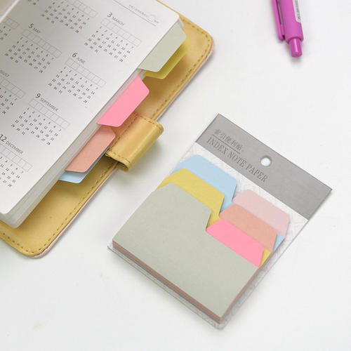 JIANW 6 color index note color hand book paper bookmark acce