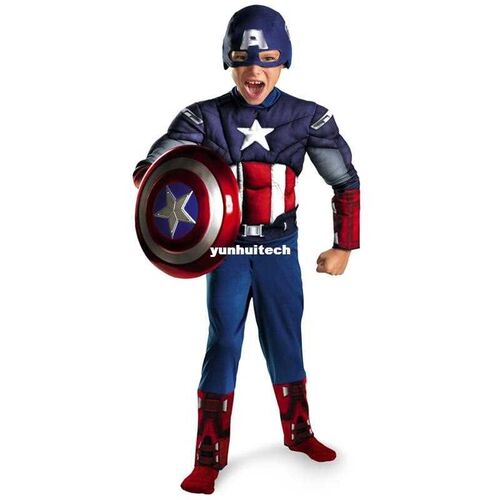 Direct Selling Child Avengers Captain America Muscle Cosplay
