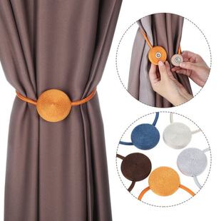 2pcs/set Magnetic Curtain Hand-Woven Tiebacks Holdbacks Drap