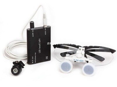 Dental 3.5 X R Surgical Binocular Loupes Magnifier Glasses +