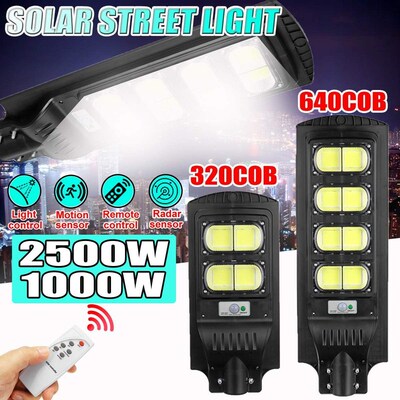 500W 1000W 1500W 2500W COB Led Solar Street light pir motion