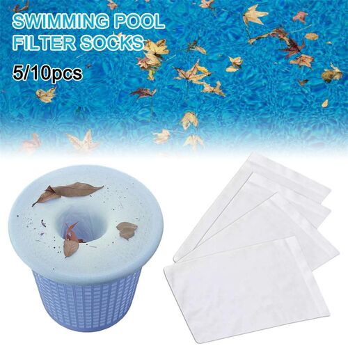 10pcs Pool Filter Storage Skimmer Sock Slag Basket Elastic