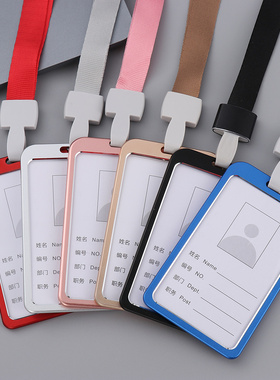 Aluminium Alloy Card Holder Employee Name ID Card Cover Meta