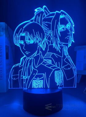Attack on Titan Levi Ackerman Acrylic 3d Lamp Hange Zoe for