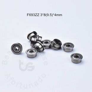 Flange  10pcs F693ZZ 3*8(9.5)*4mm Free shipping chrome steel