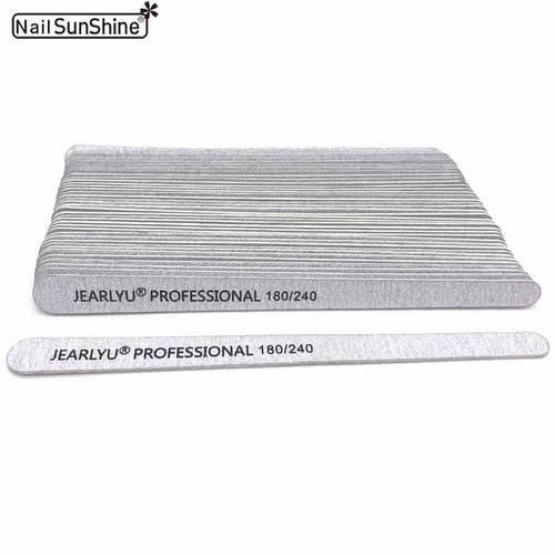 50Pcs Nail Files Wooden 180/240 Grey Two Sides Nail Buffer