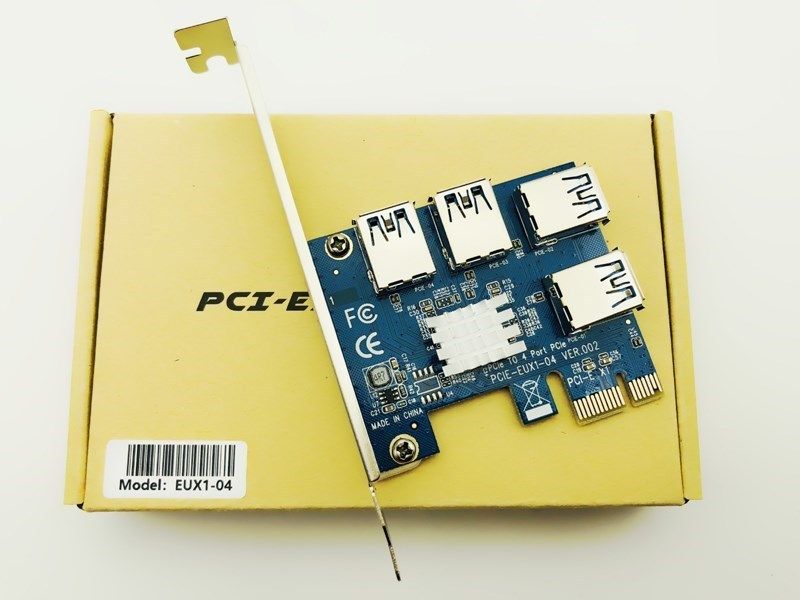 hot pcie pci e pci express riser card 1x to 16x 1 to 4 usb