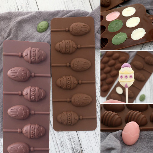 Silicone Lollipop Silicone Mold Easter Egg Shape Cake Molds