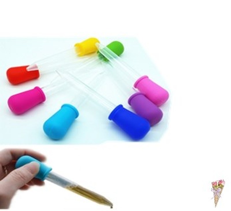 5ml Clear Silicone Plastic Baby Medicine Dropper Spoon Pipet
