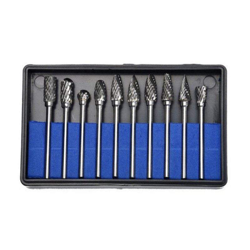 10pcs cemented carbide rotary file 6mm tungsten carbide carv