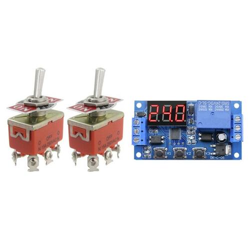 2 Pcs 3 Position DPDT Toggle Switch & 1X with Case 24V L