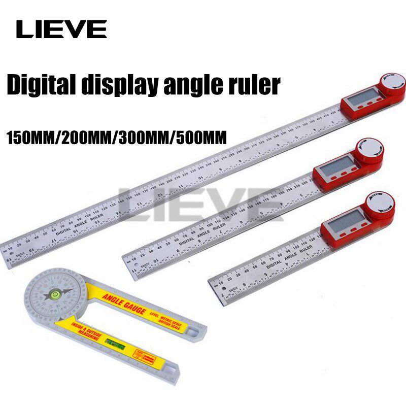 300mm/500mm digital protractor angle ruler 200mm 8inch angle