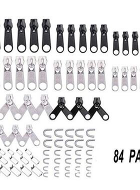 84Pcs/Set Fix Zipper Slider Zipper Head Repair Kit Replaceme