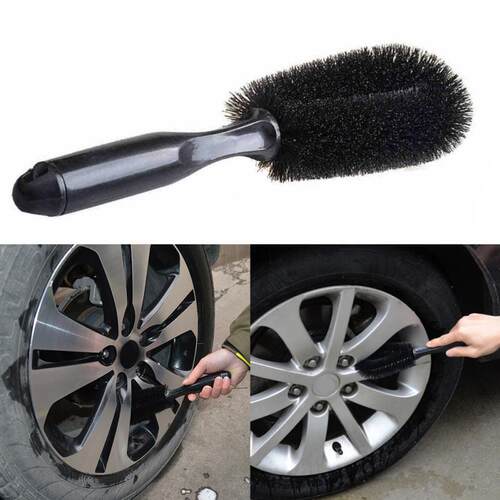 Car Truck Motorcycle Bike Wheel Tire Rim Scrub Brush Washing