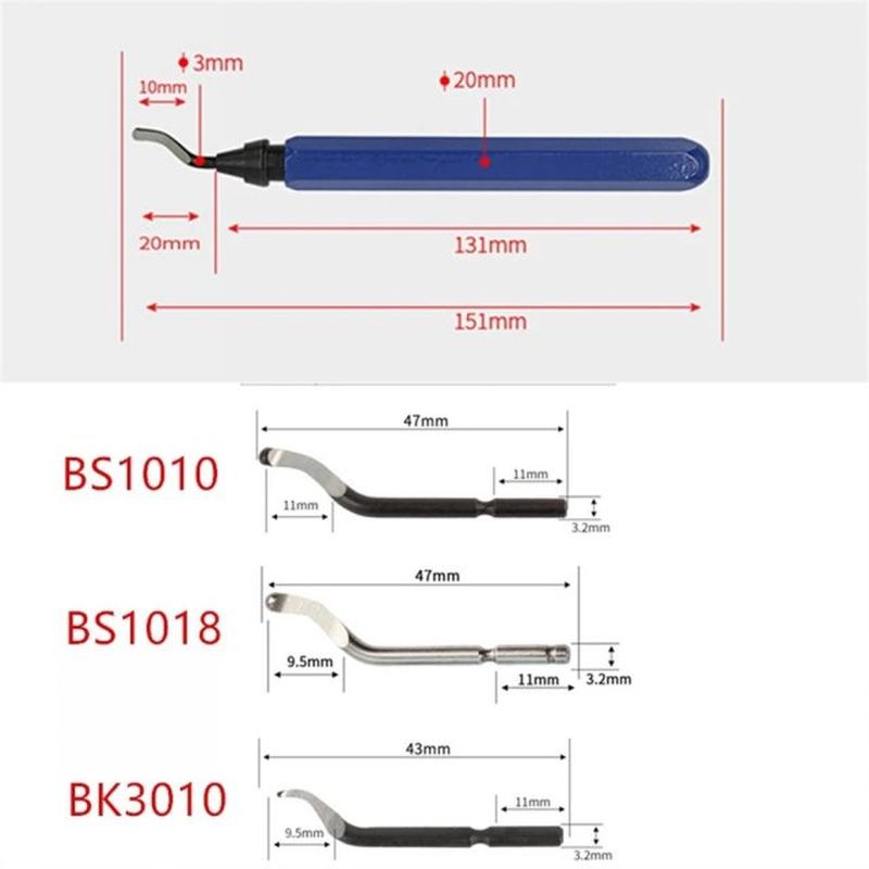 Handle Burr Metal Deburring Kit Router Bit Rotary Deburr Bla