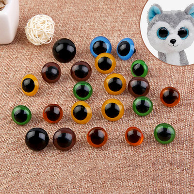 100pcs Plastic Safety Eyes For Toys Glitter Mix Color Craft
