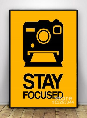 Stay Focused Polaroid Camera Poster 2 Home Decor Nordic Min