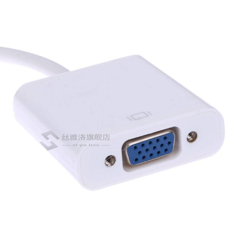 White Display Port DP Male to HDMI DVI VGA RGB Female Adapto