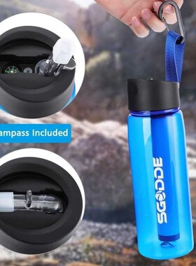 650ml SGODDE Sports Water Bottle BPA Free  with Filter Outdo