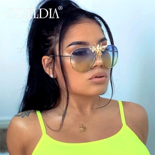 Luxury Brand Designer Female Punk Bee Sunglasses Women 2020