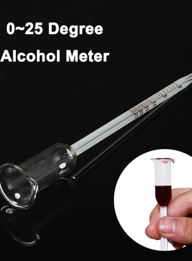 0 To 25 Degree Glass Wine Shaker Alcohol Meter Vinometer Cor