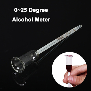 0 To 25 Degree Glass Wine Shaker Alcohol Meter Vinometer Cor
