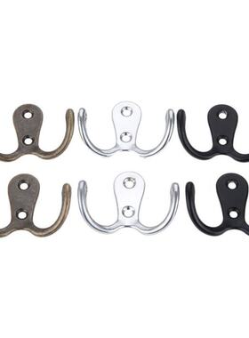 6 Pcs Wall Mounted Door Hanger Double Hanging Hooks Antique