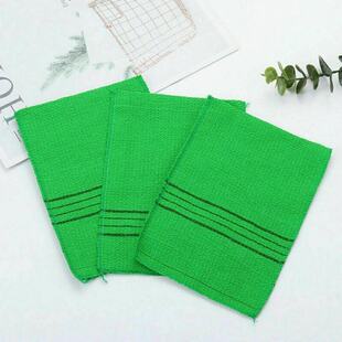 5Pcs Exfoliating Bath Towel Green Polyester Cotton Exfoliati