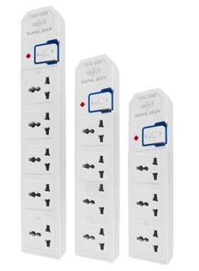 Multiple AC Electrical Rewireable Power Strip 3 4 5 6 Outlet