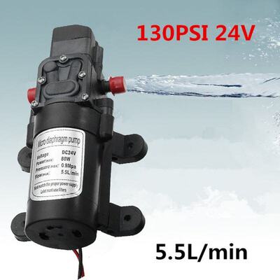 DC 24V 130PSI 80W Electric Water Pump Micro High Pressure Di