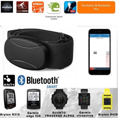 Bluetooth 4.0 ANT+ Heart Rate Monitor Chest Strap Pulse Sens