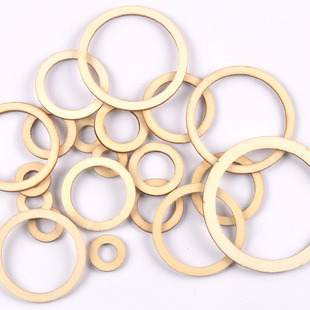 Circle/ring Wood Crafts  DIY Scrapbook Natural Wooden Ornats